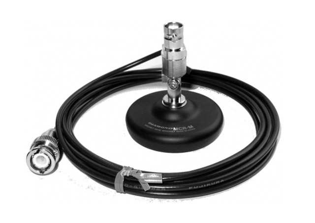 Miniatuur BNC magneetvoet met 2.5mtr kabel met BNC plug