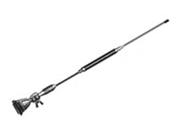 Korte centerload 1/4 Golf 27 MHz met veer
