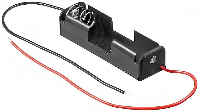 Battery Holder 1x penlight (AA) with 15cm cable