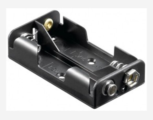 Battery holder 2x Penlight (AA) push button connection