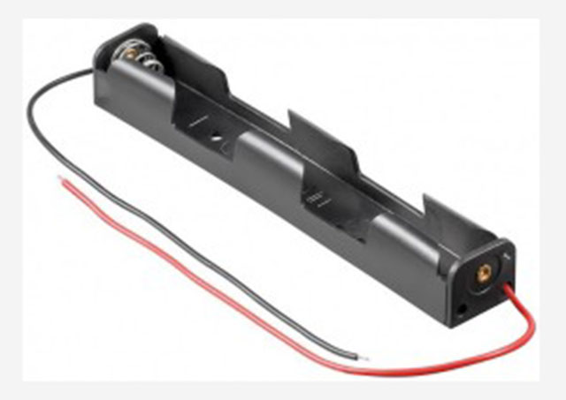 Battery Holder 2x penlight (AA) with 15cm cable