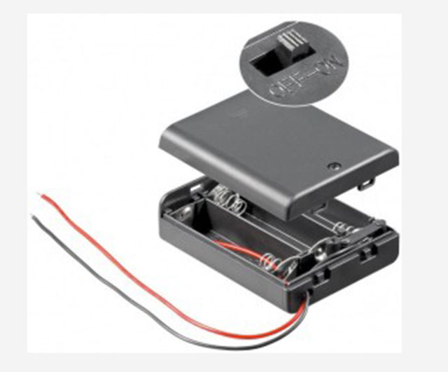 Battery Holder 3x penlight (AA) with 15cm cable