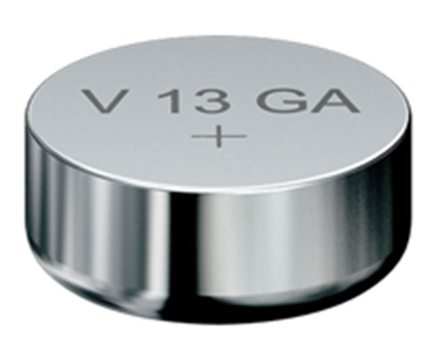 V13GA, Ø11.6x5.4mm, 1.5V, GP76A, LR44, LR1154, PX76A, A76, RW82