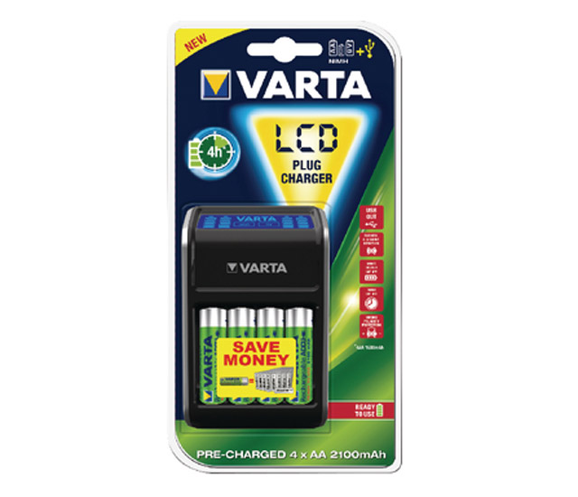 AA / AAA NiMH Battery Charger 4x AA / HR6 2100 mAh