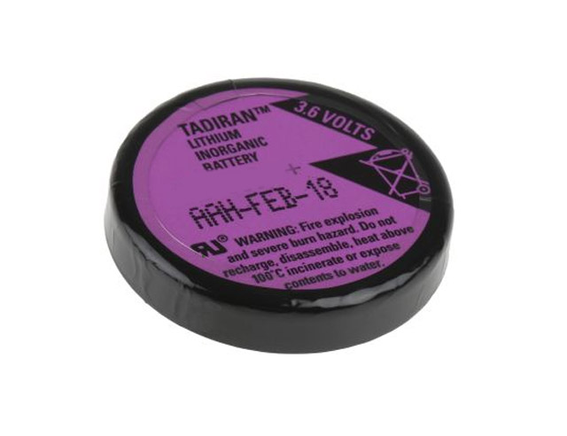 Lithium batterij 3.6V 900Mah ø33 x 6,2mm printmontage SL-889