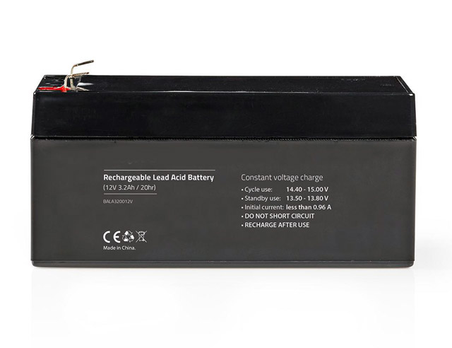 Loodaccu 12Volt, capaciteit 3.2Ah, afm.(LxWxH) 134x67x61mm