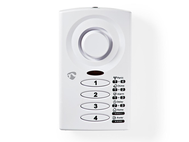 Deur-Raam alarm op batterijen 85dB Wit