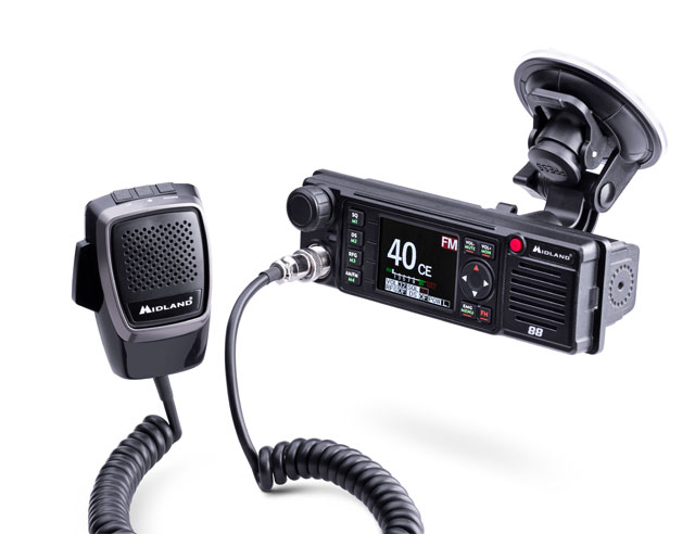 CB Radio, 40 Multi chan. FM/AM Extra compact size and 12/24V