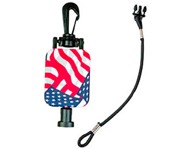 Retractable CB Microphone keeper Standard Stars & Stripes