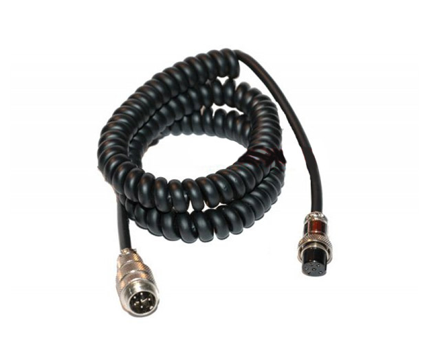Microphone spiral extension to 4p mike male and female plug