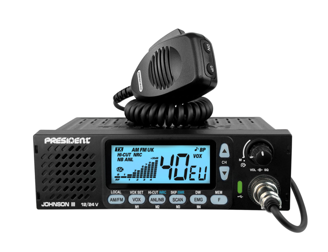 President Johnson CB transceiver 40 Multi Channels FM/AM 12/24V