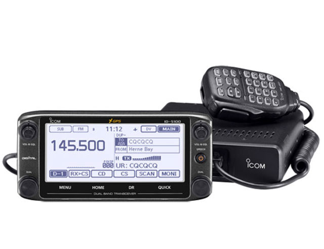 Touch screen Dual Band D-STAR Mobile Radio