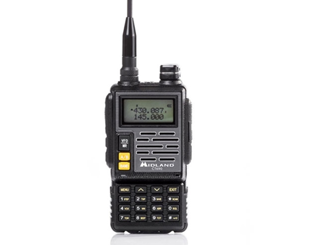 Dual band VHF UHF portofoon met radio ontvangst