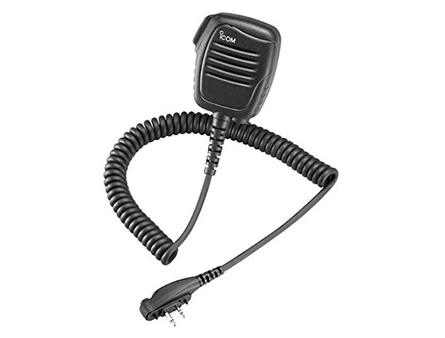 Speakermicrofoon met L-vormige connector