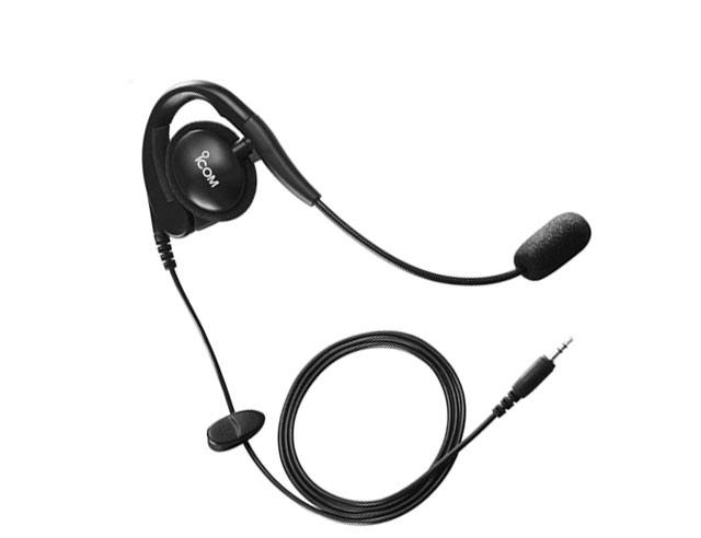Oorschelp hoofdtelefoon met flex.zwanenhals mike IC-F1000, F2000