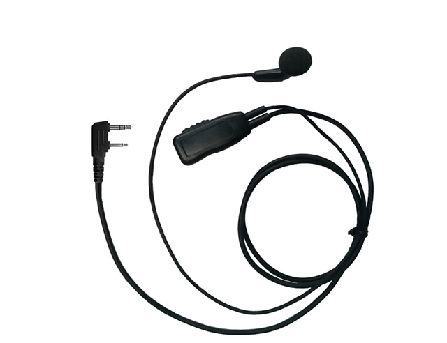 inear oordopje met microfoon-PTT voor Motorola Two-Pin haaks