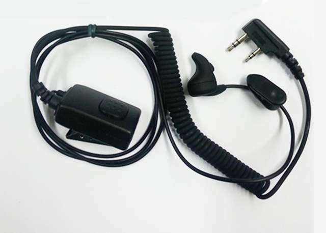 Inear rever speaker microfoon met PTT knop voor Kenwood