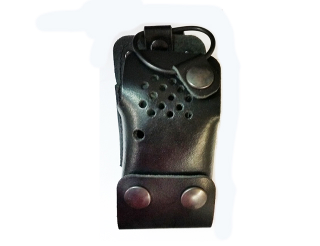 Soepele ledere tas met flap, riemclip en draagriem aansluiting