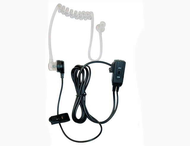 Microphone with acoustic earpiece with tube, PTT-Vox Kenwood