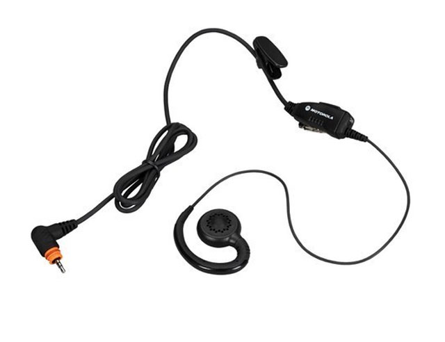 Swivel earpiece with in-line microphone and PTT.