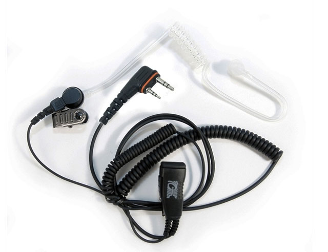 ProEquip Clip microfoon met luchtslang oortelefoon Alinco/Icom H