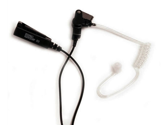 Oortje microfoon met noise cancelling, microfoon en PTT o.a.Icom