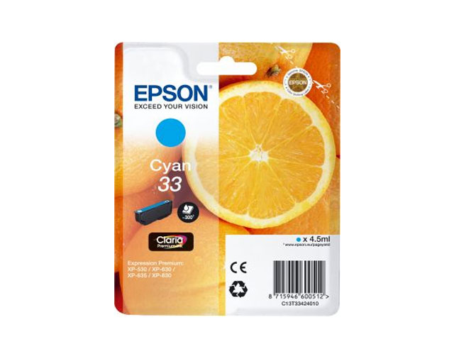 Epson 33 (T3342) ink cartridge cyan (original)