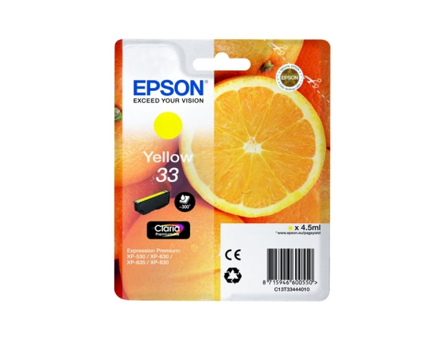 Epson 33 (T3344) ink cartridge yellow (original)