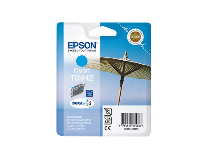 Epson C13T04424010 inktcartridge cyaan origineel 13 ml.