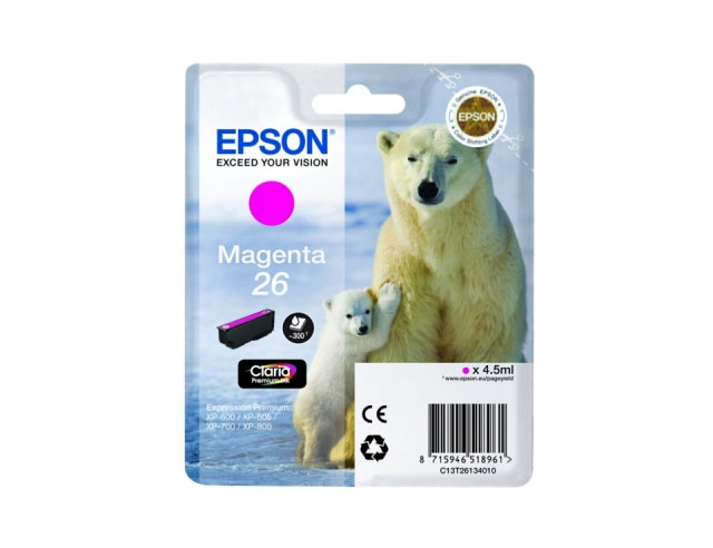 Epson 26 (T2613) ink cartridge magenta (original)