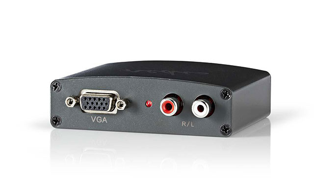 Connect a device with a VGA connection to an HDMI input