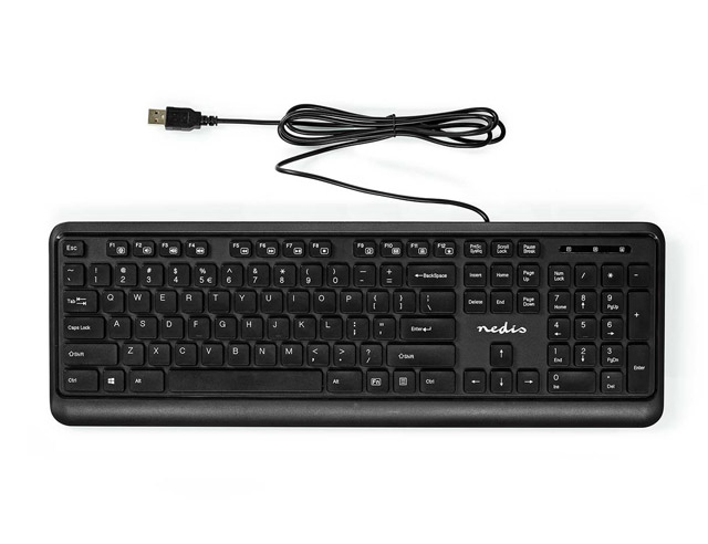 Deluxe computer keyboard black USB