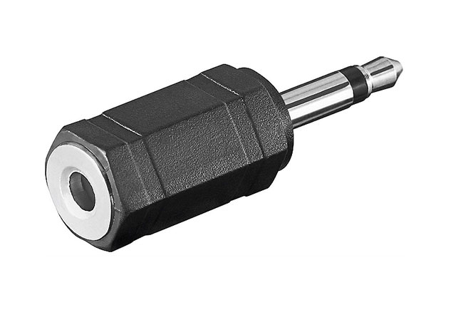 Male 3,5mm mono jack - female 3,5mm stereo jack