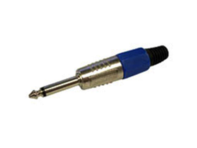 6.3 mm jack plug Prof. Mono metal strain relief