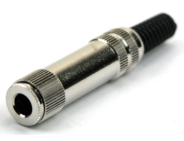 Jack female connector stereo 6.3 mm metal