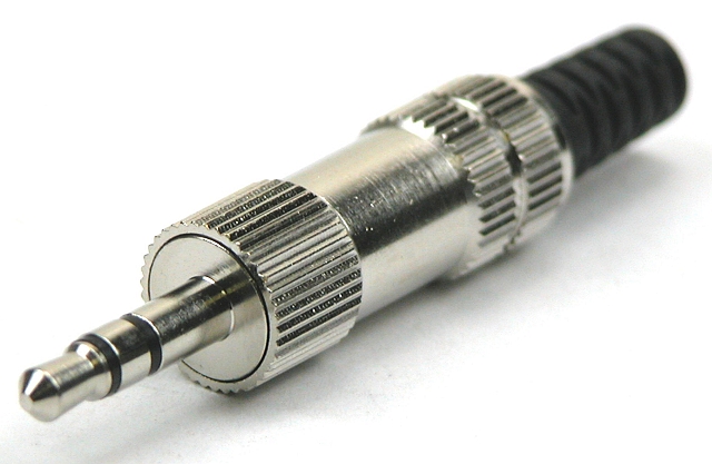 Jack steker 3,5 mm stereo metaal met tule