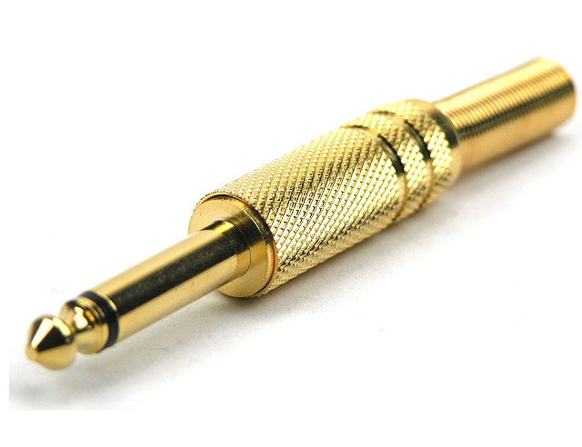 Jack plug 6.3 mm mono metal plated - Lumberg - RoHS