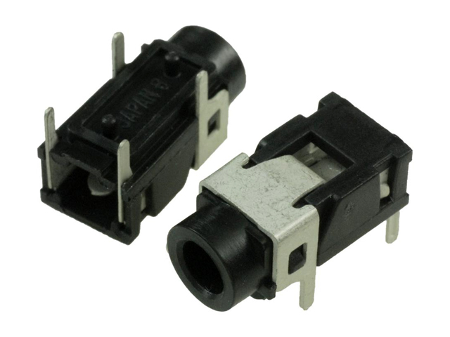 3.5 mm stereo jack socket print angled with switch