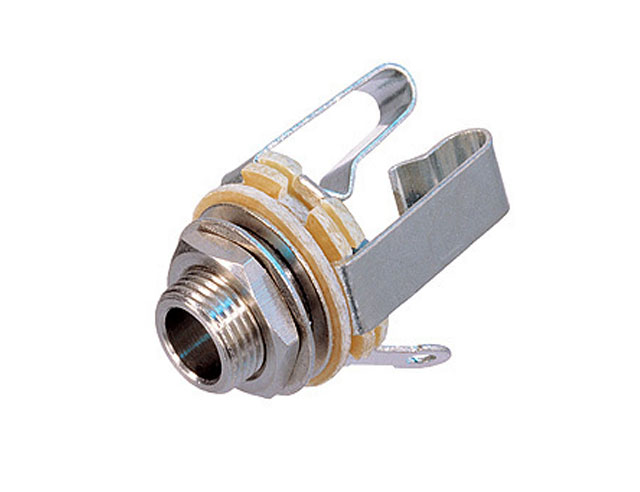 Jack chassisdeel 6,3 mm mono open 2 contacten