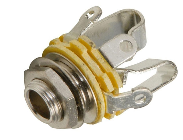 Jack chassisdeel 6,3 mm stereo open 3 contacten