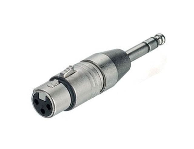 XLR Verloop 3p XLR kontra steker - 6.3mm stereo steker