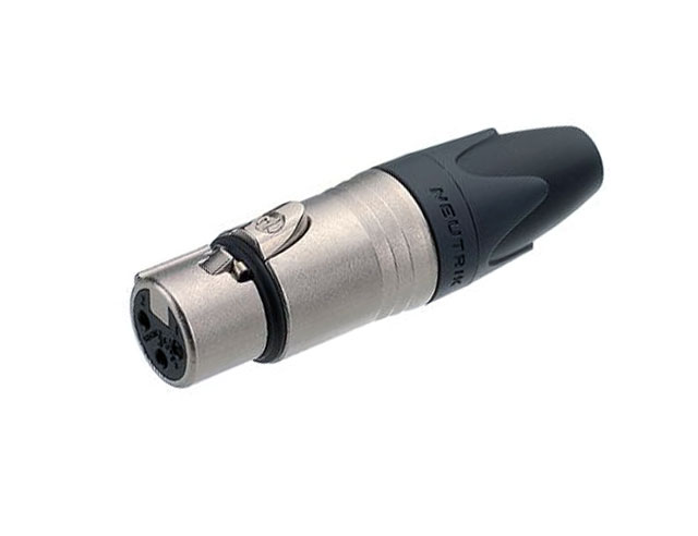XLR 3P Female kabeldeel robuuste uitvoering met trekontlasting