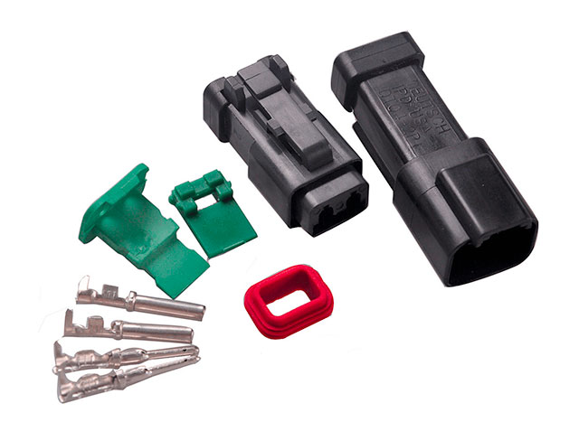 Deutsch DT 2 Pin Black Connector Kit 18-16