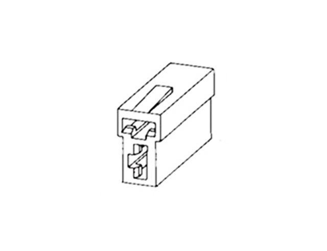 Autoconnector Fastin-Faston 2-pole male - white T-version