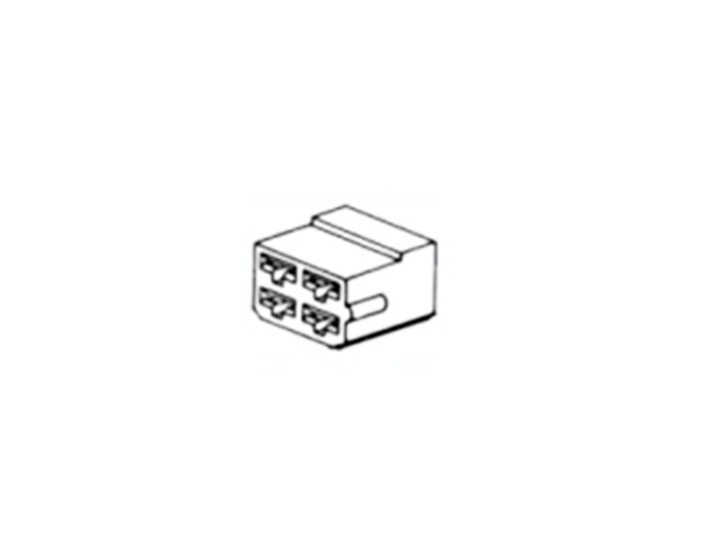 Autoconnector Fastin-Faston 4-pole male - white