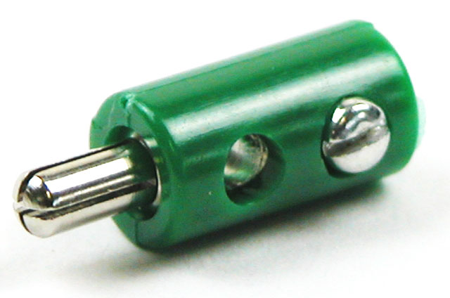 Labory plug ø2,6mm with side-entry - green