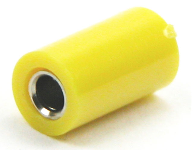 Labory socket ø2,6mm with side-entry - yellow