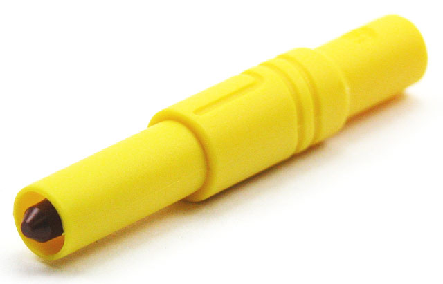 Banaansteker ø4mm aanraakveilig - geel ( org. no: 934 097 103 )