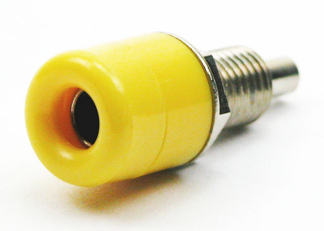 Labory socket panelmount ø4mm - yellow