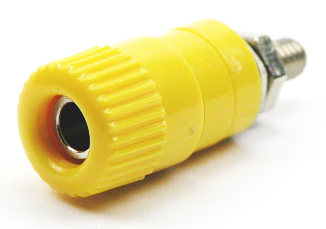 Labory socket panelmount ø4mm - yellow